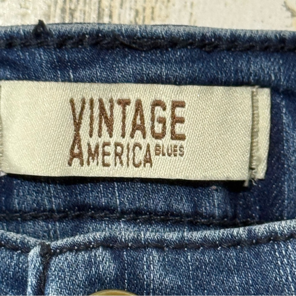 Vintage America Blue Jeans with Floral Embroidery - Picture 5 of 16